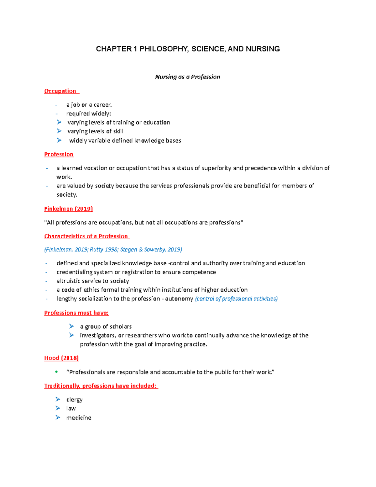 Chapter-1- Philosophy - CHAPTER 1 PHILOSOPHY, SCIENCE, AND NURSING ...