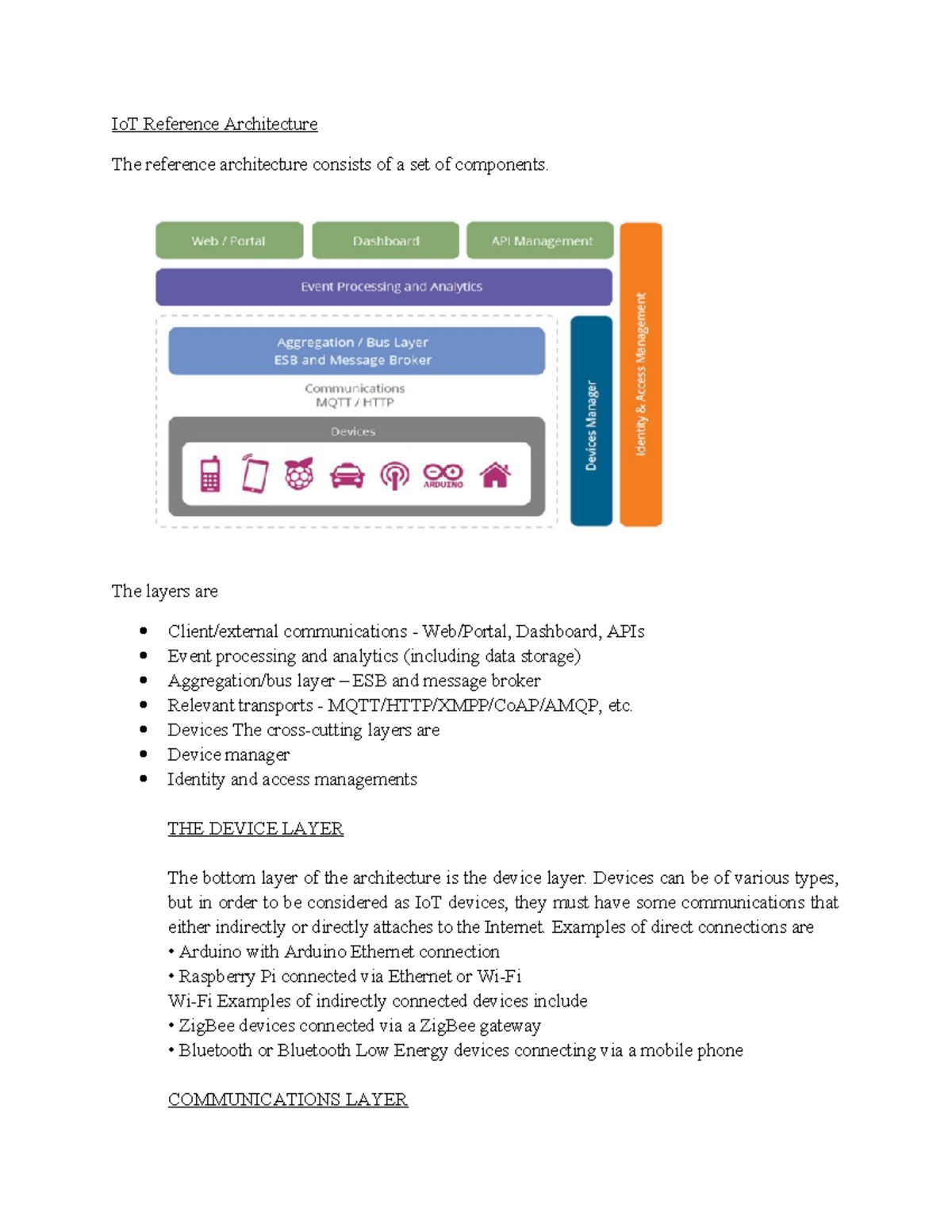 Module-2 - notes of IoT - IoT Reference Architecture The reference ...