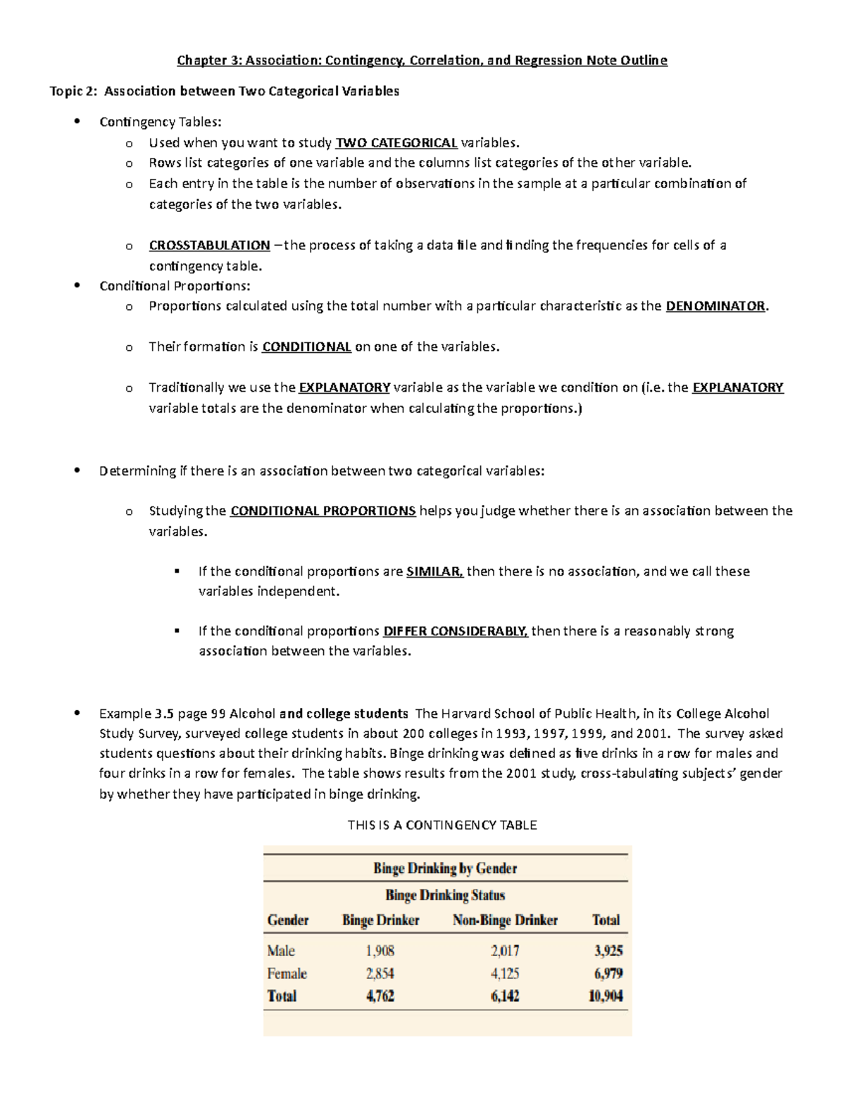 Chapter 3 Topic 2 - Lecture notes from slides as well as verbal ...