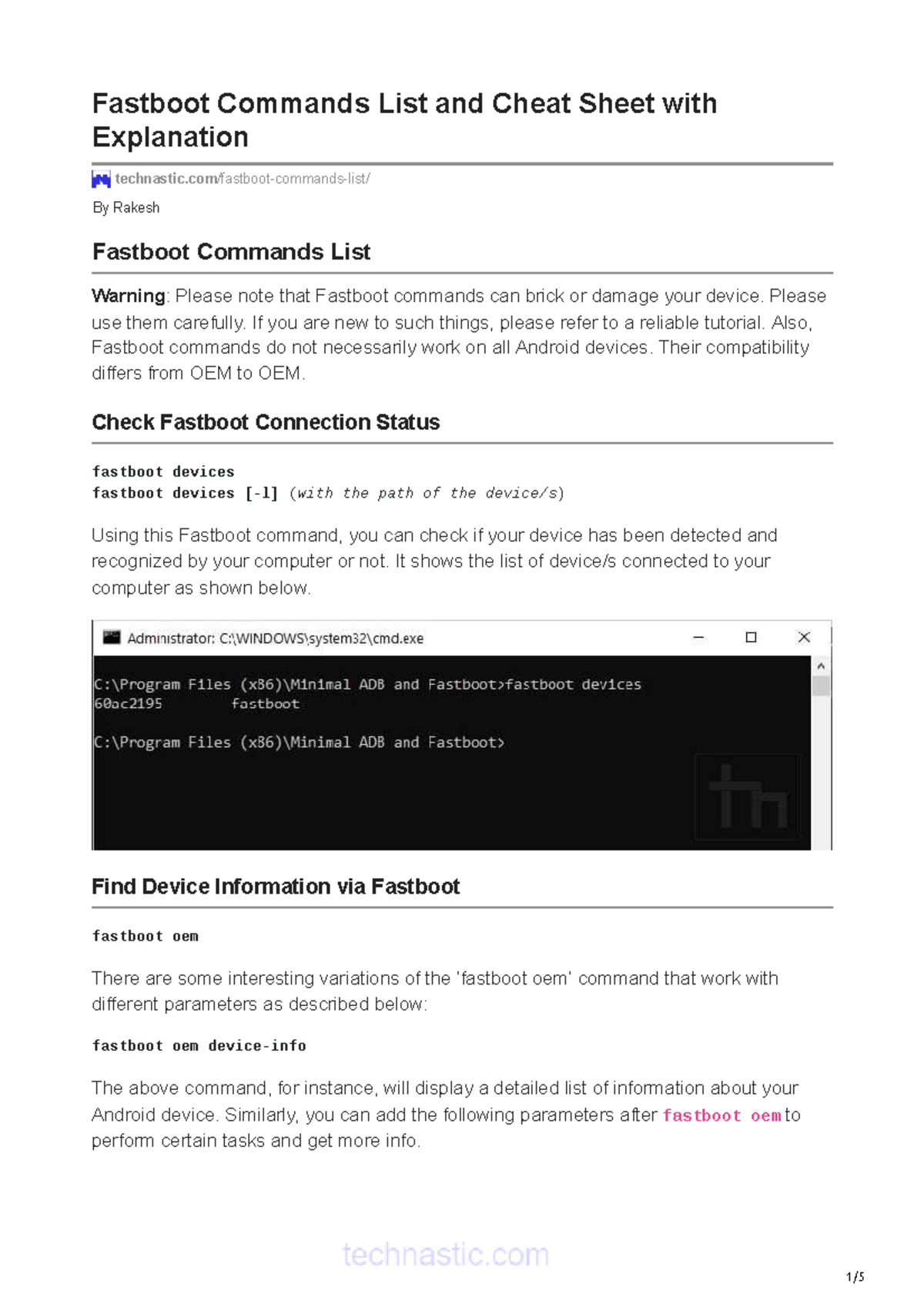 Fastboot-Commands-List - By Rakesh Fastboot Commands List and Cheat ...