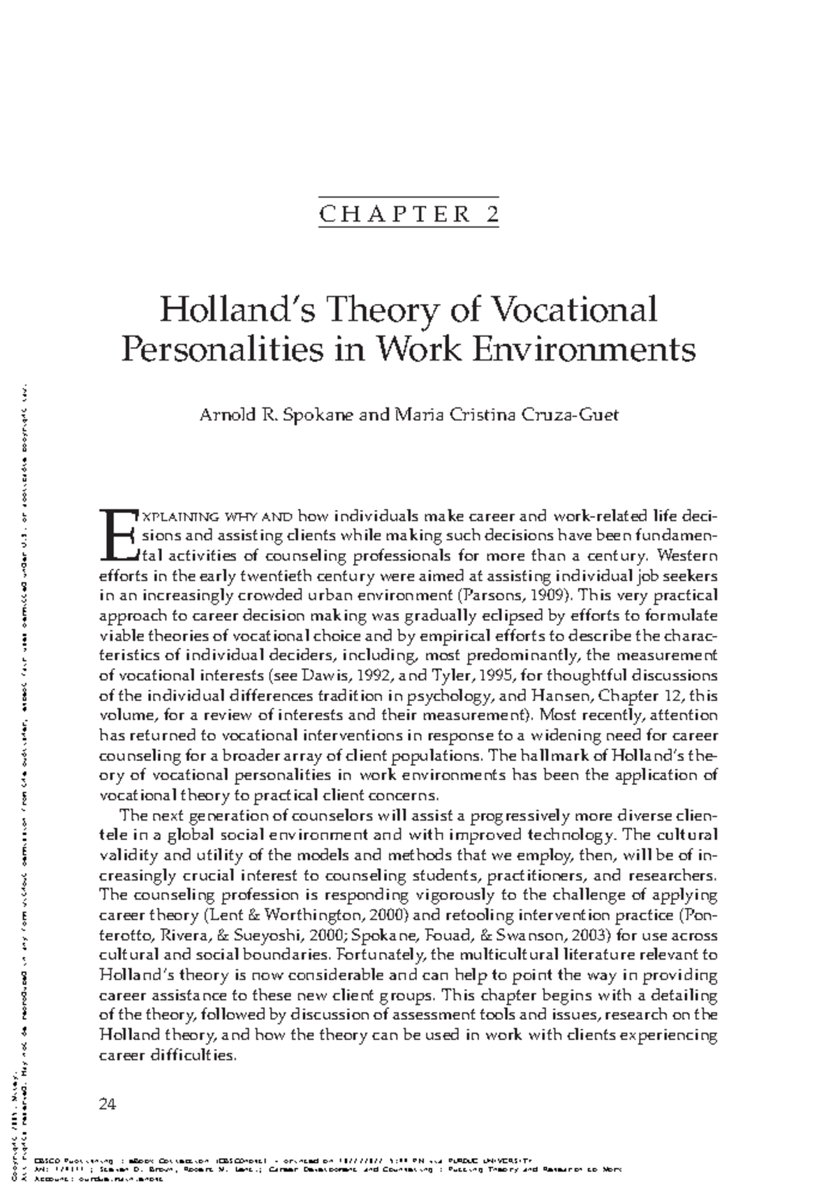 2005-ch2-holland-s-theory-of-vocational-personalities-in-work