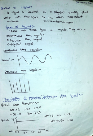 System And Signal Assignment 2 - Signal And Systems - Studocu