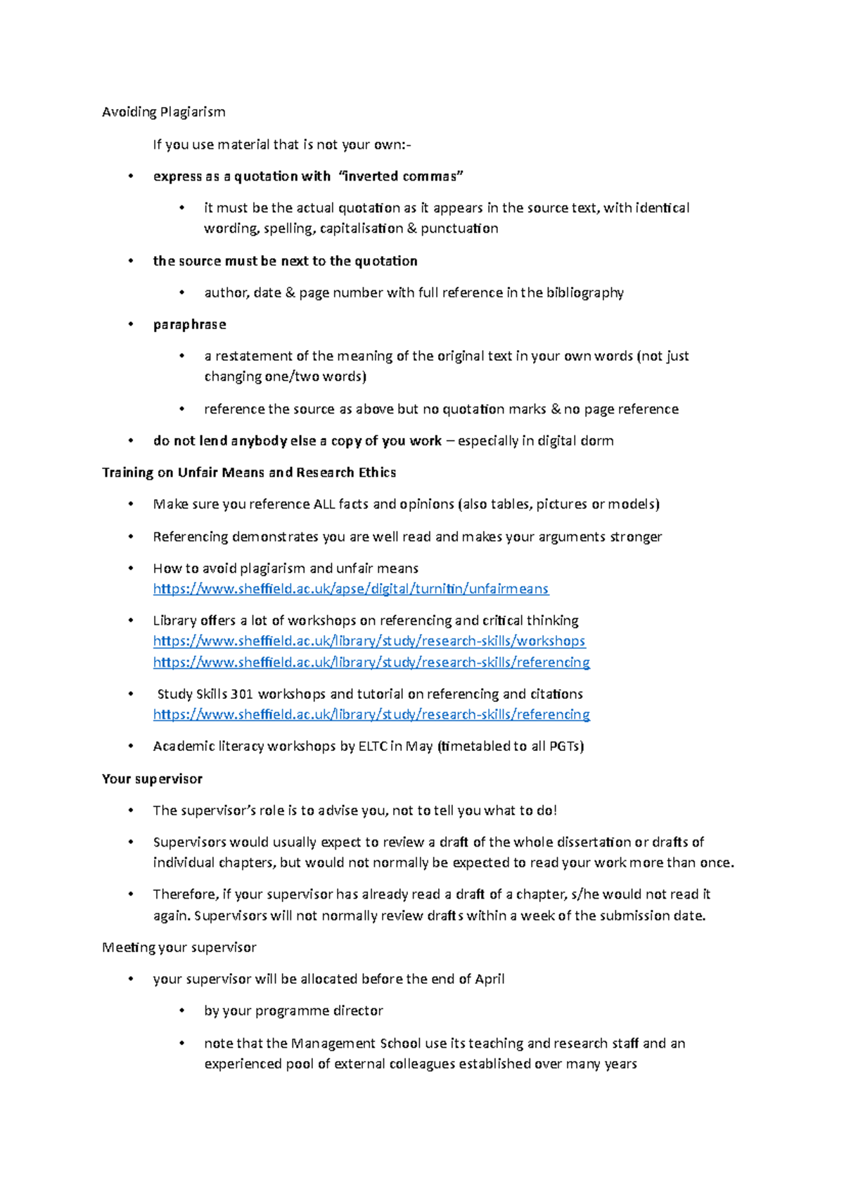 Avoiding Plagiarism in dissertation - Avoiding Plagiarism If you use ...