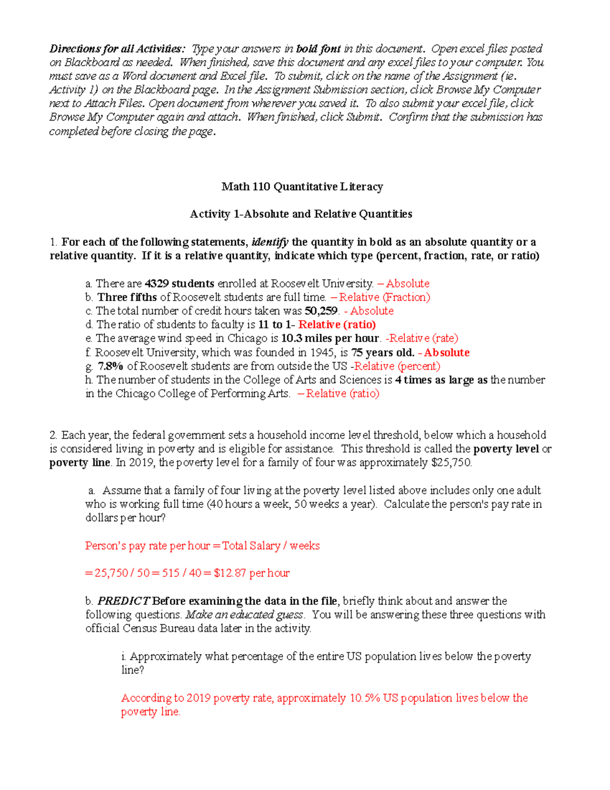 Math110 ACT1 - CH Work and assignment - Directions for all Activities ...