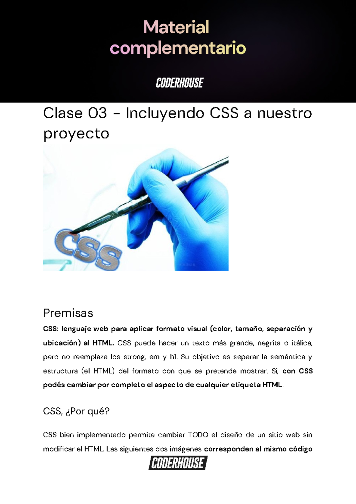 Copia de Clase 03 - Incluyendo CSS en nuestro proyecto - Clase 03 ...