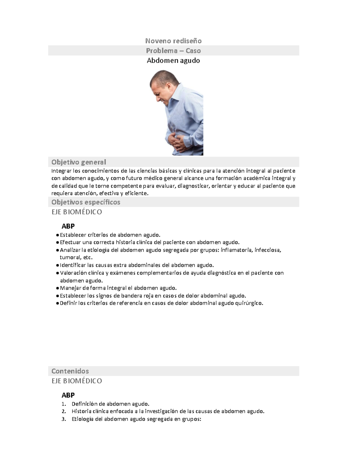 Caso 7 Abdomen Agudo - Noveno rediseño Problema – Caso Abdomen agudo ...