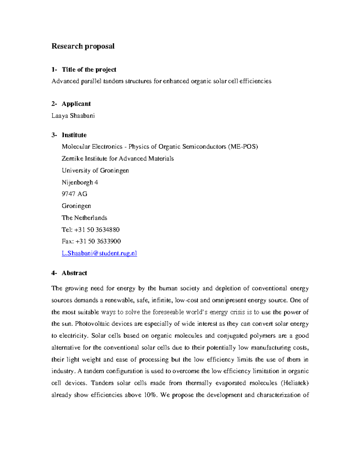 Ns202shaabani - Summary IB History - Research proposal 1- Title of the ...