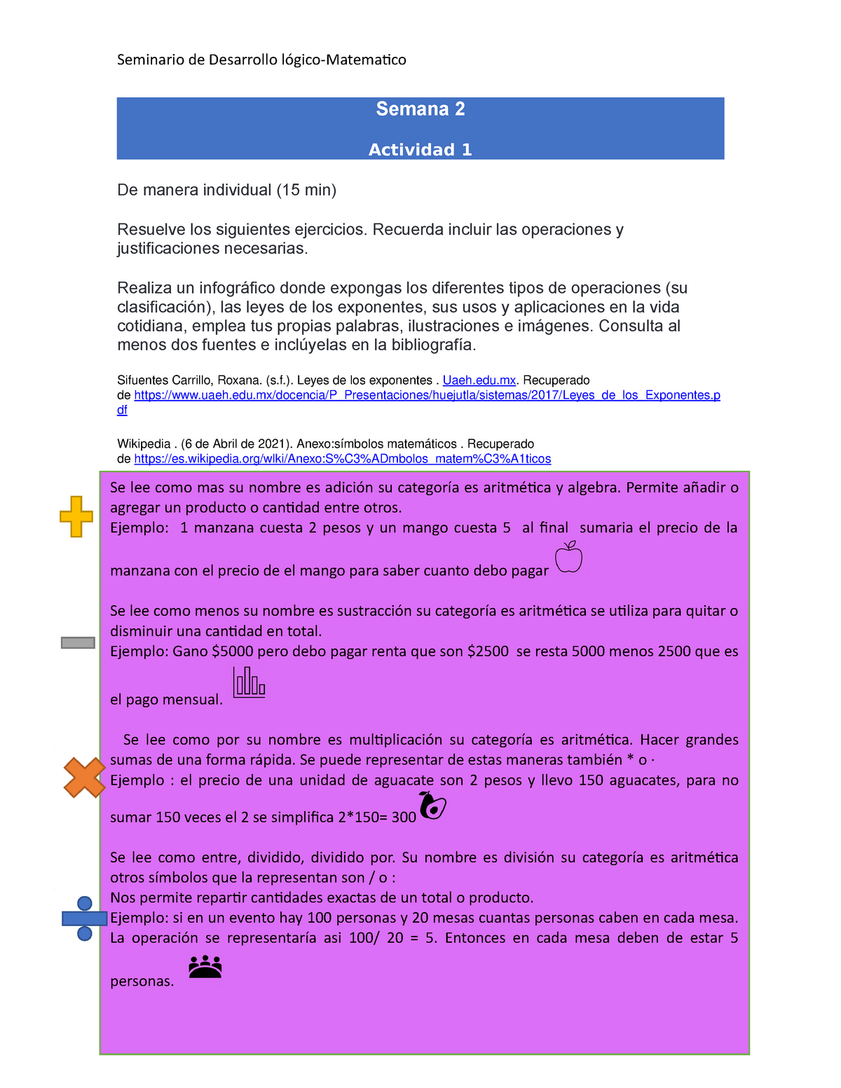 ACTIVIDAD DE LA SEMANA 2 DE SEMANARIO DE RAZONAMIENTO LOGICO MATEMATICO ...