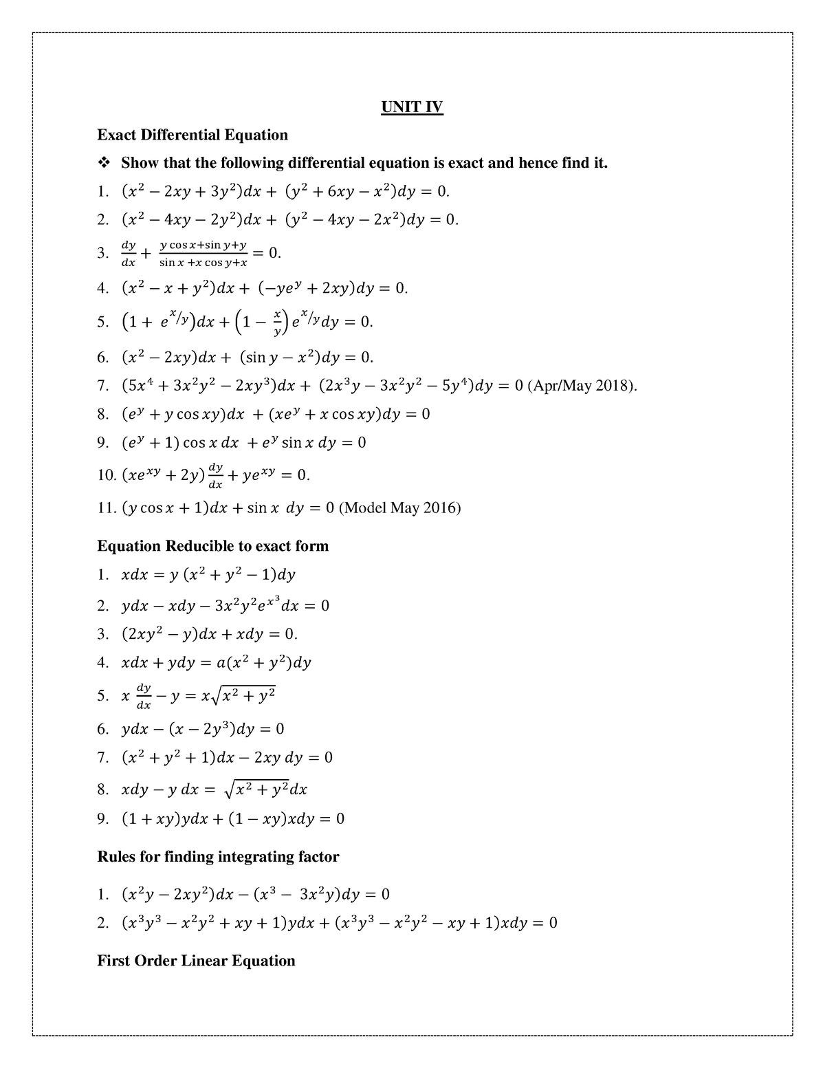 unit-4-of-mathematics-1-complete-summary-unit-iv-exact-differential