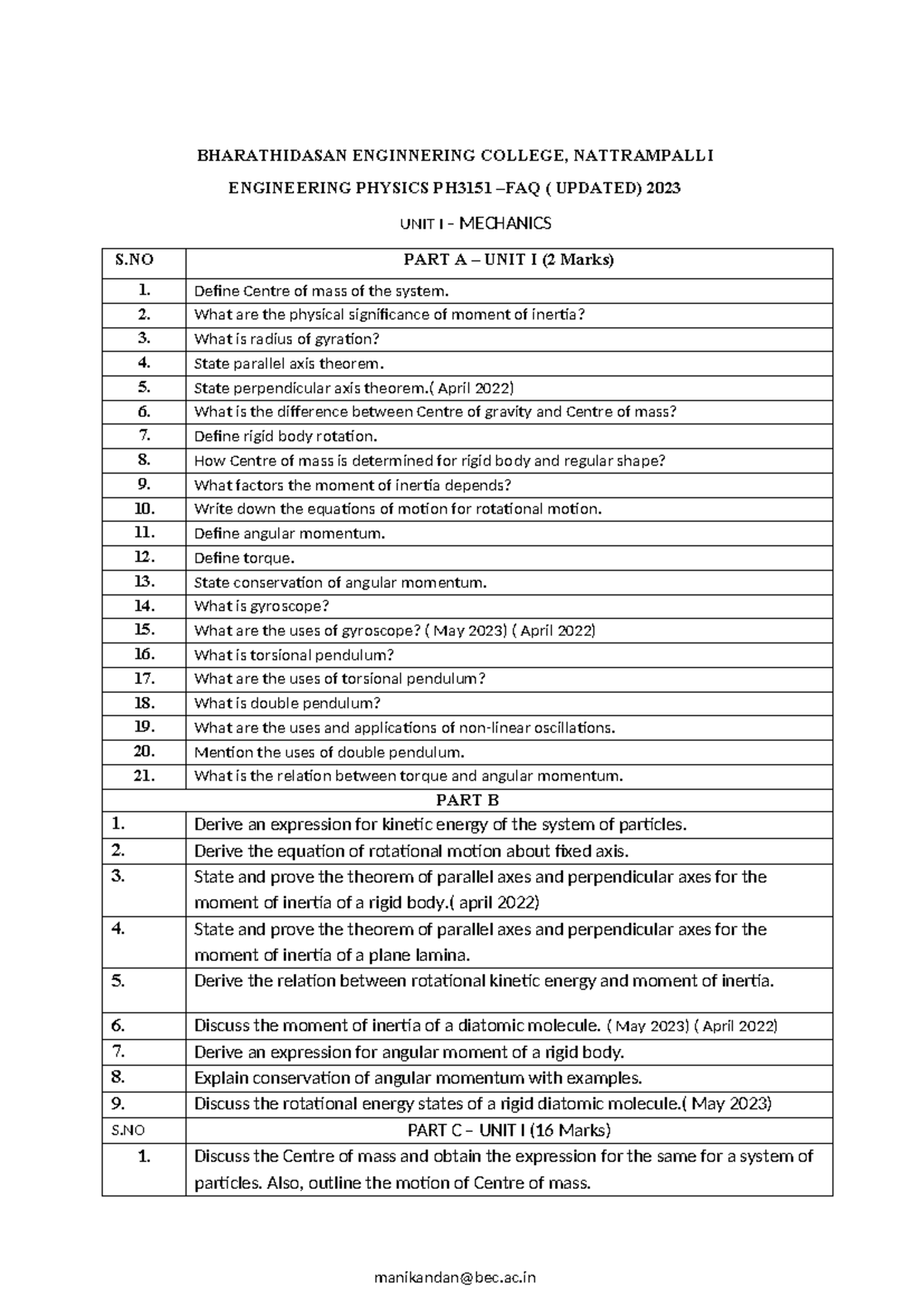 2023 FAQ ECE - first year materials - BHARATHIDASAN ENGINNERING COLLEGE ...