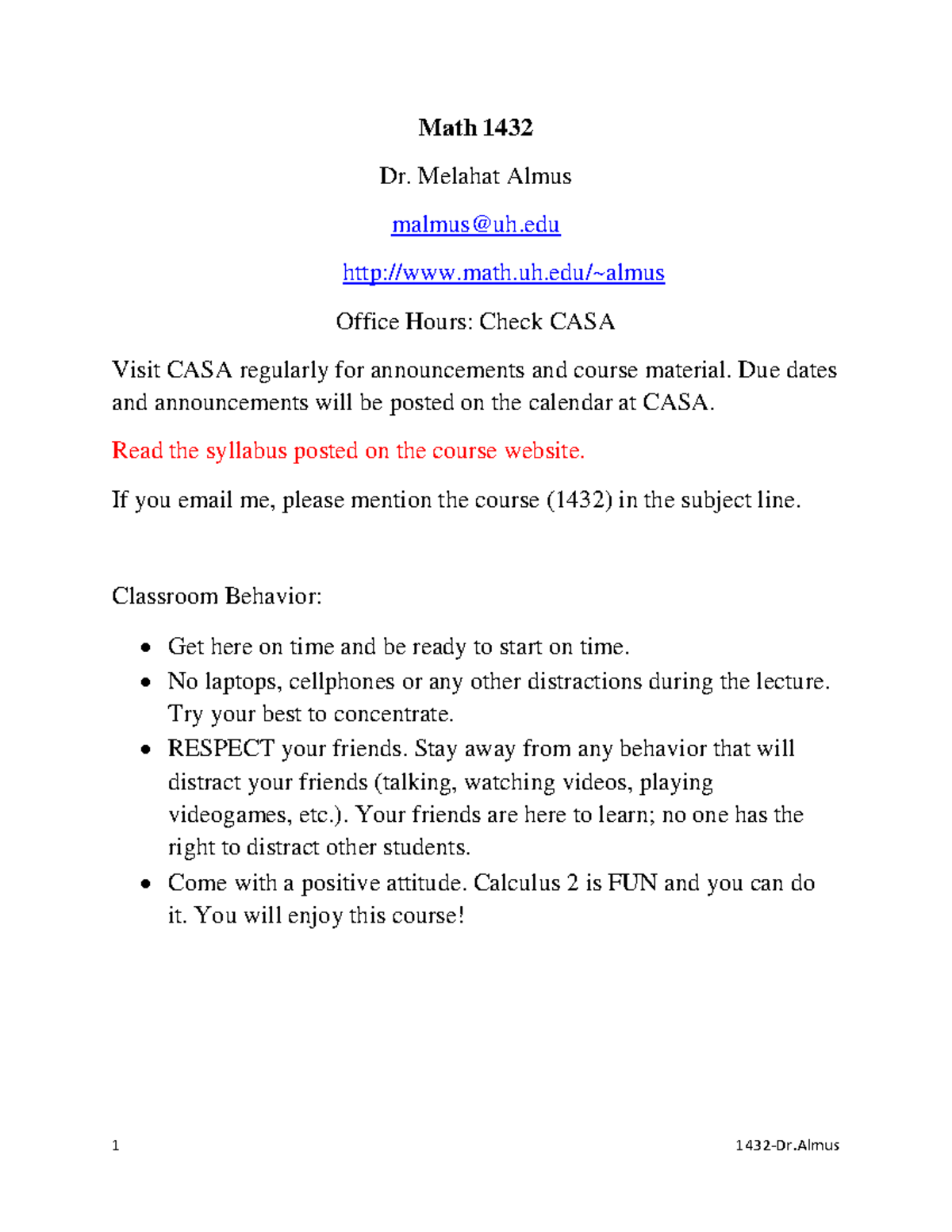 1432 s6o4 - U-sub integration - Math 1432 Dr. Melahat Almus malmus@uh ...