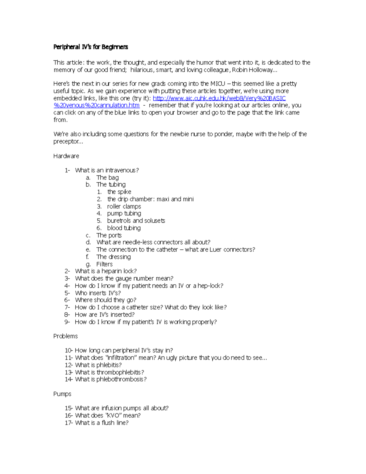 Peripheral IVs 2 Additional information about IVs Peripheral IV’s
