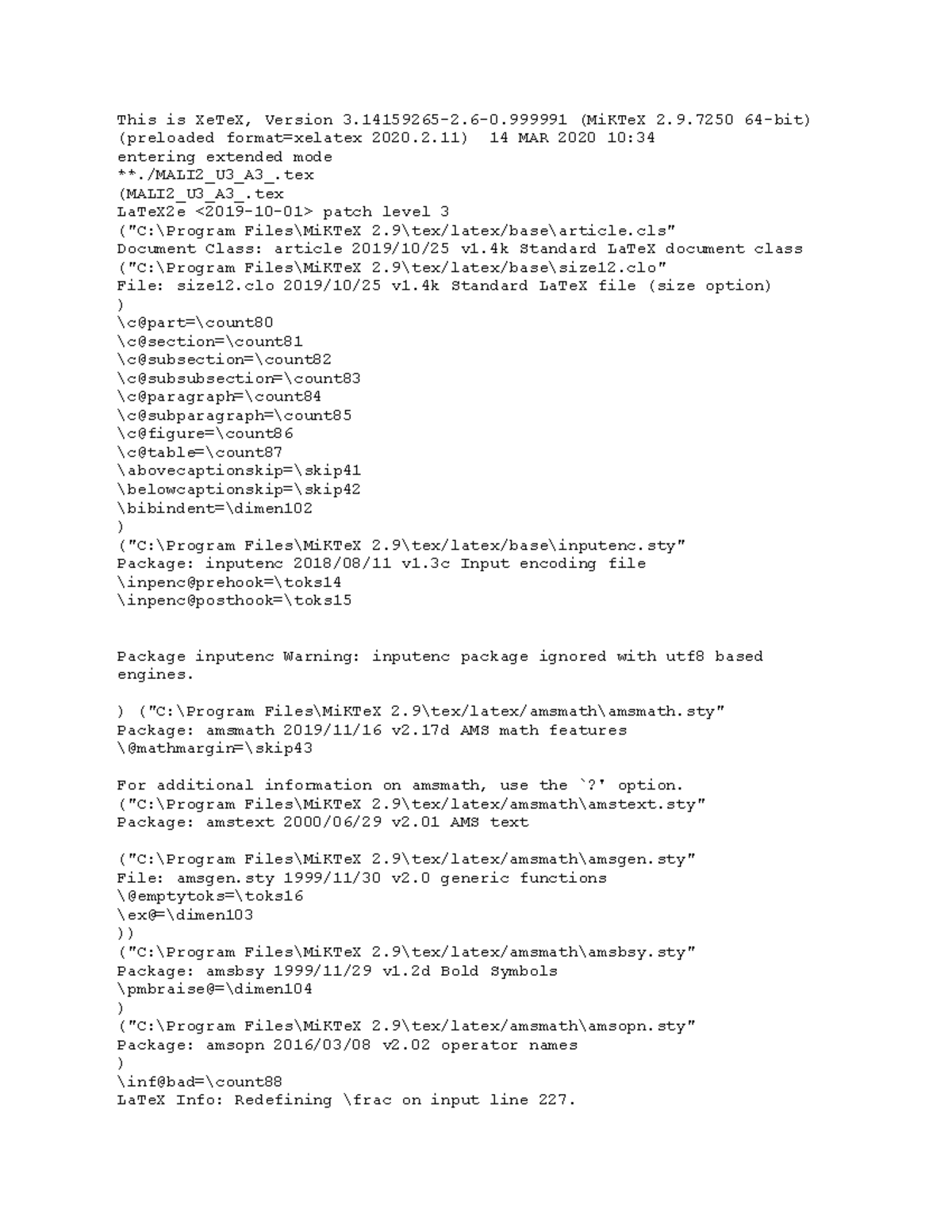 MALI2 U3 A3 - Prácticas - This is XeTeX, Version 3.14159265-2.6-0 ...