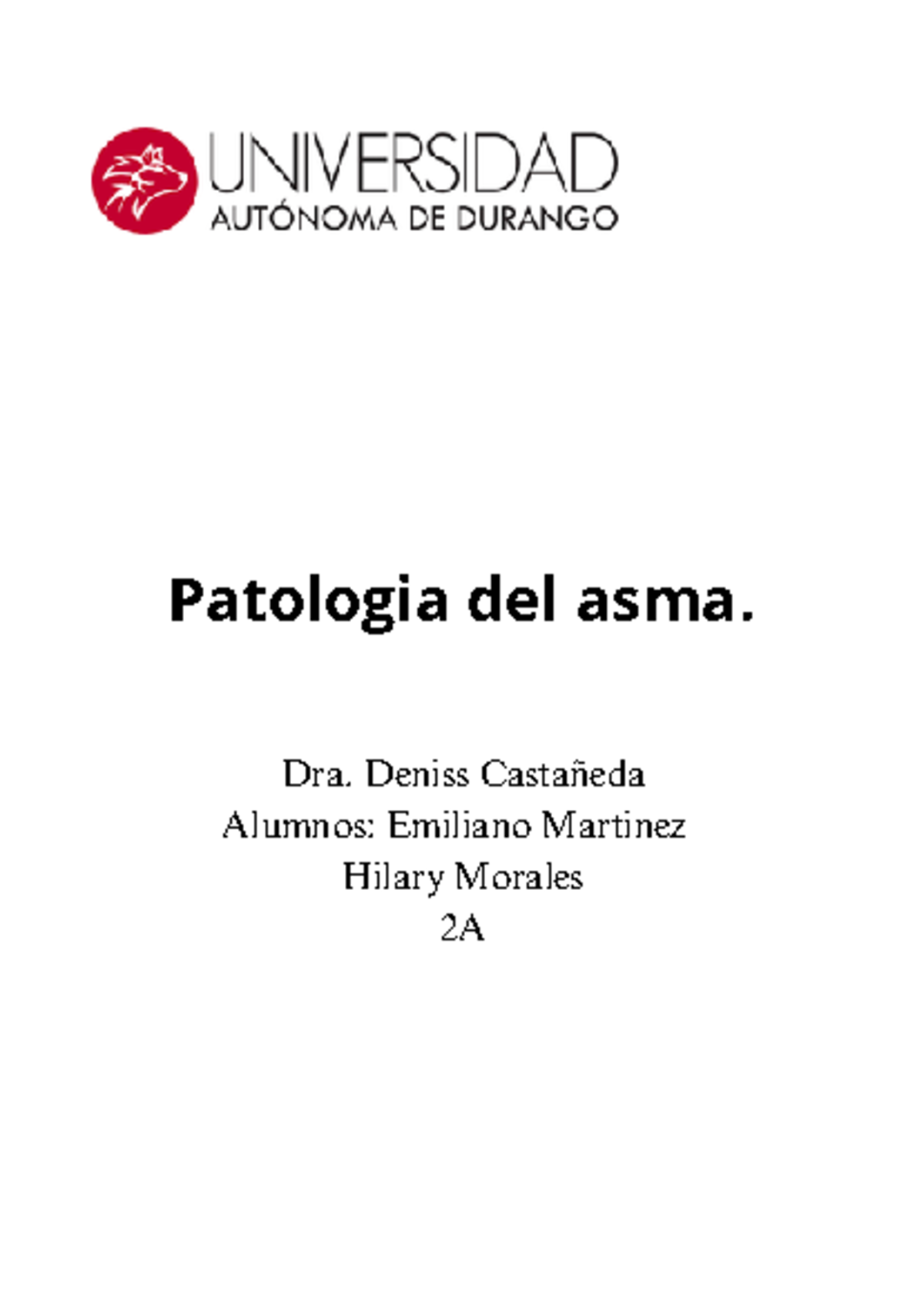 Patologia de asma, proyecto de anatomia - Patologia del asma. Dra ...