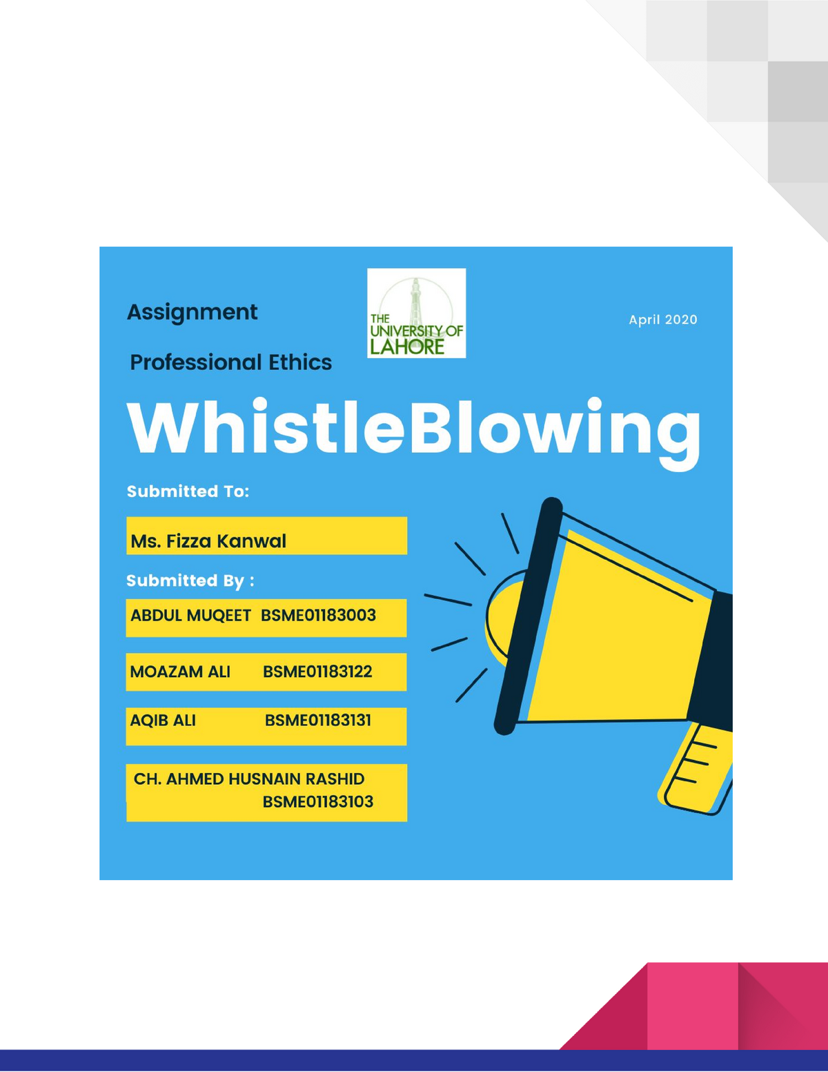 What Does The Term Whistleblowing Refer To In Professional Ethics