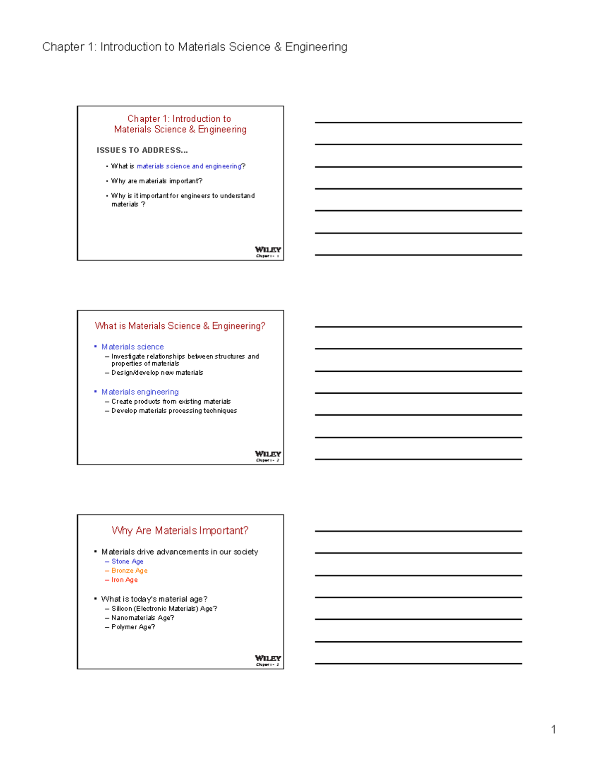 Chapt 01 10e student handout - Chapter 1 - 1 Chapter 1: Introduction to ...