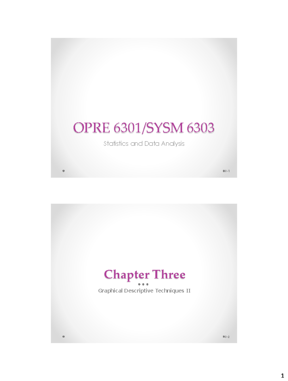 OPRE 6301-SYSM 6303 Chapter 03 Students - OPRE 6303 Statistics And Data ...