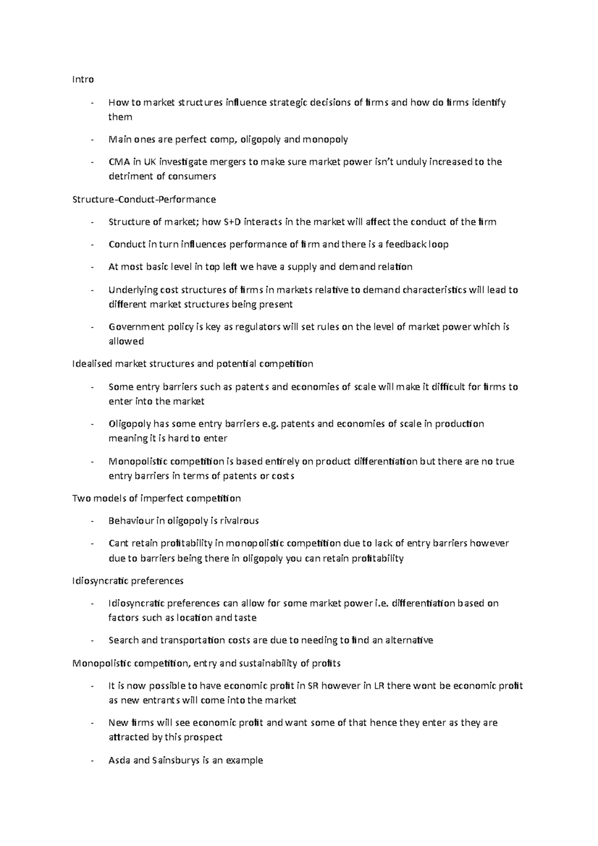 The Economics of Competitor Identification, Market Structure and ...