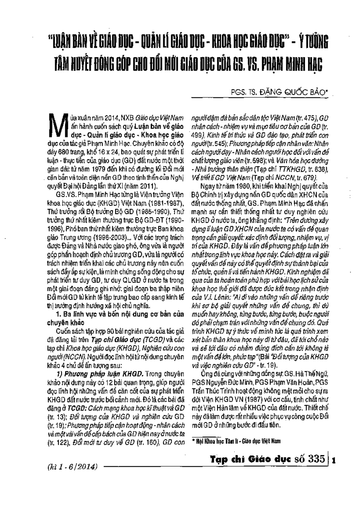 1luan ban ve giao duc quan li giao duc khoa hoc giao duc y tuong tam