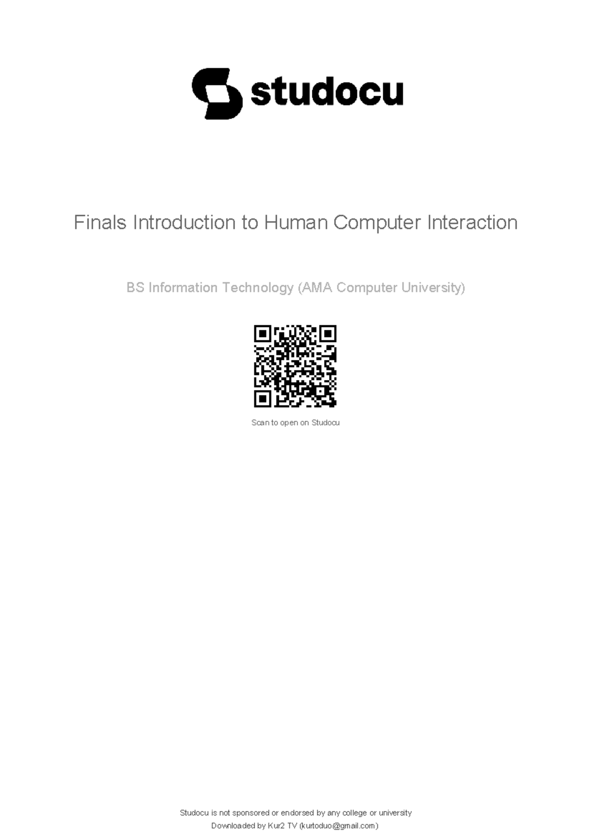 Finals Introduction To Human Computer Interaction - Finals Introduction ...