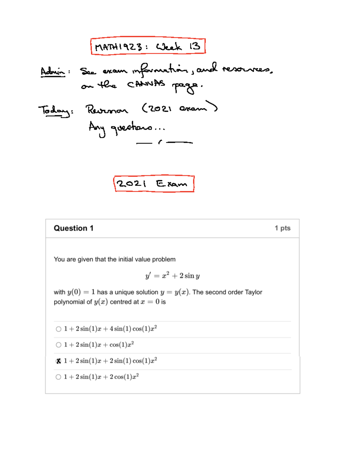Exam Revision and CANVAS 2021 Page - Studocu