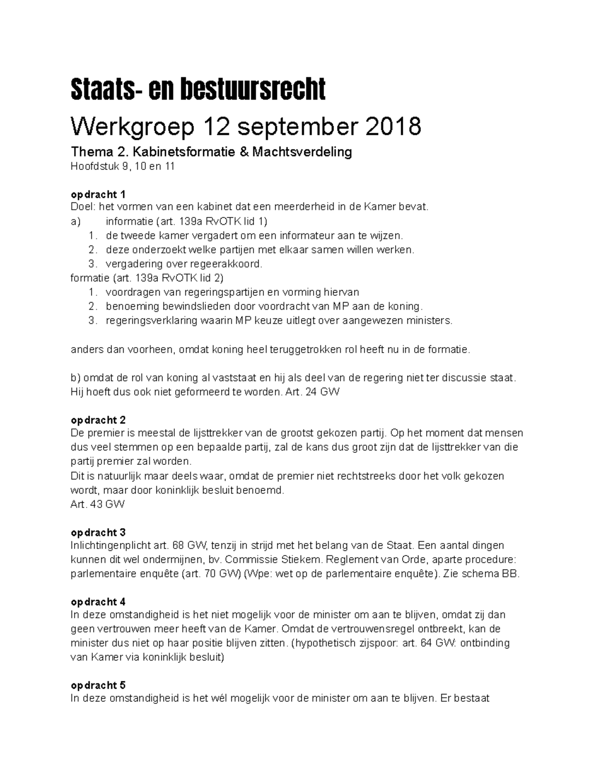 Inleiding Staats- En Bestuursrecht - Staats- En Bestuursrecht Werkgroep ...