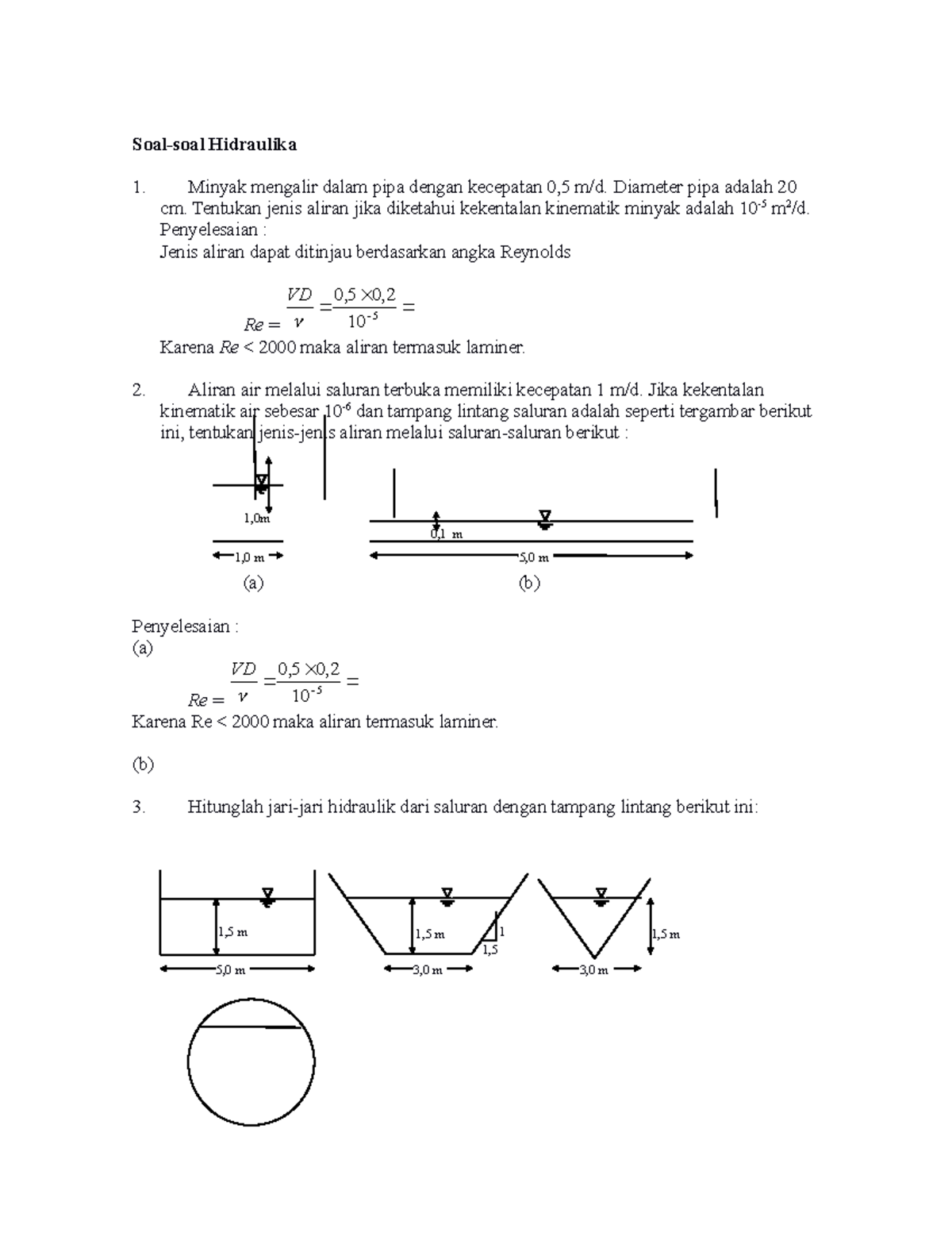 Soal Soal Hidraulika - Summary Kenabian Dan Landasannya - Soal-soal ...