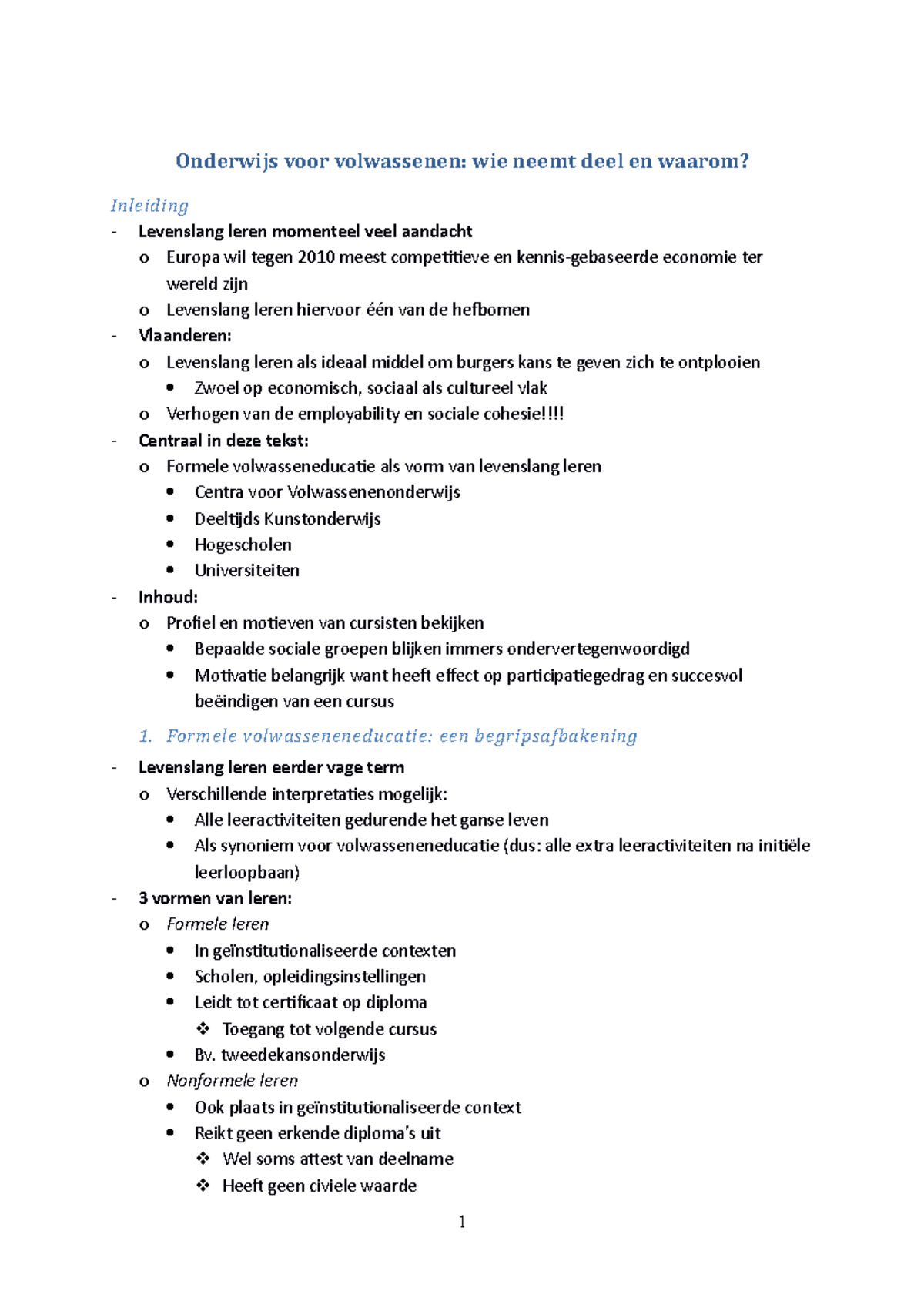 Samenvatting Tekst 3 Syllabus Leeromgevingen Voor Volwassenen StuDocu