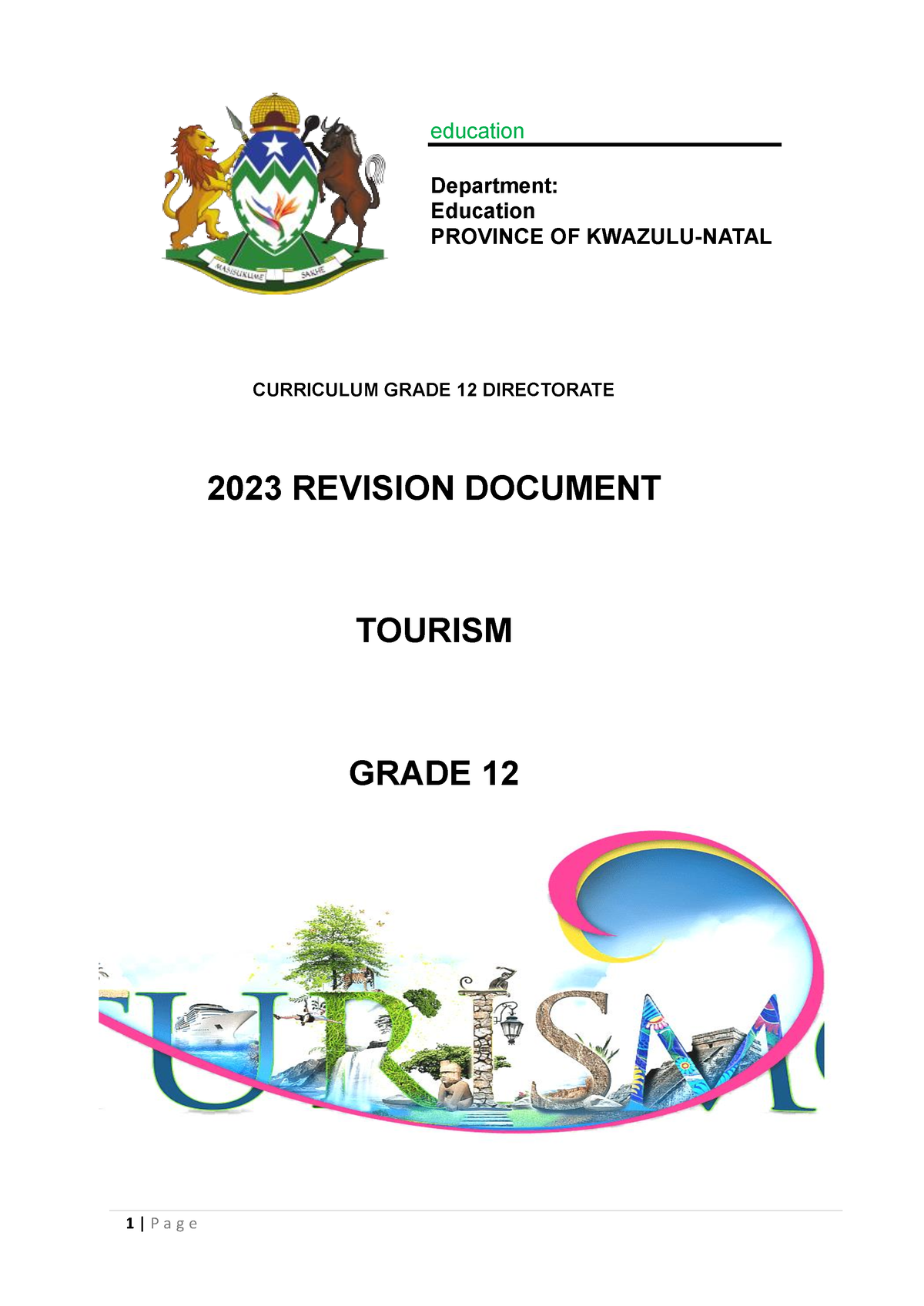 tourism grade 12 scope 2023