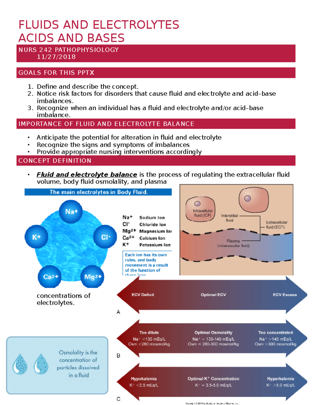 Fluids And Electrolytes - FLUIDS AND ELECTROLYTES ACIDS AND BASES NURS ...