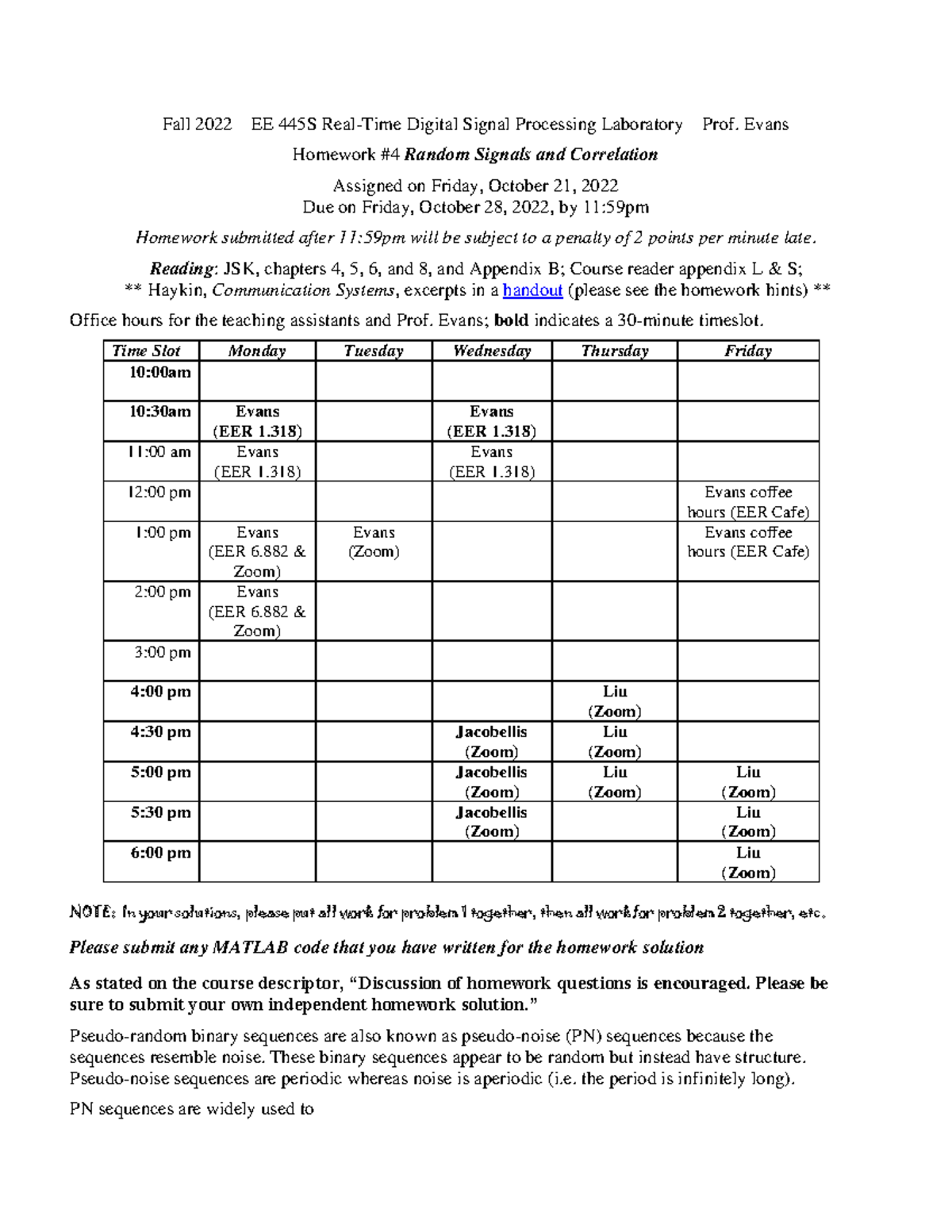 Homework 4 - DSP Lab HW 4 - Fall 2022 EE 445S Real-Time Digital Signal ...