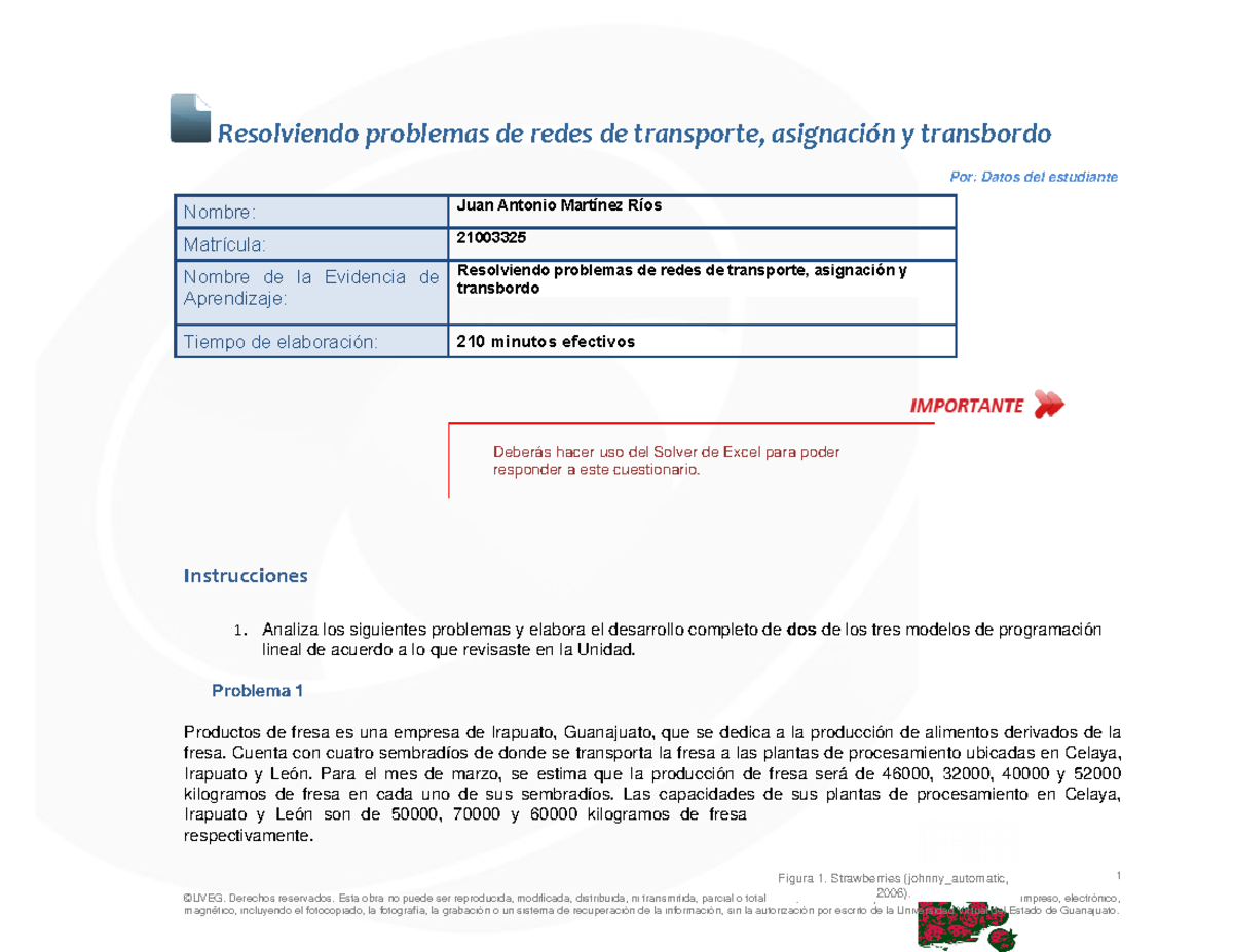 EA5 trabajo entregable - Resolviendo problemas de redes de transporte