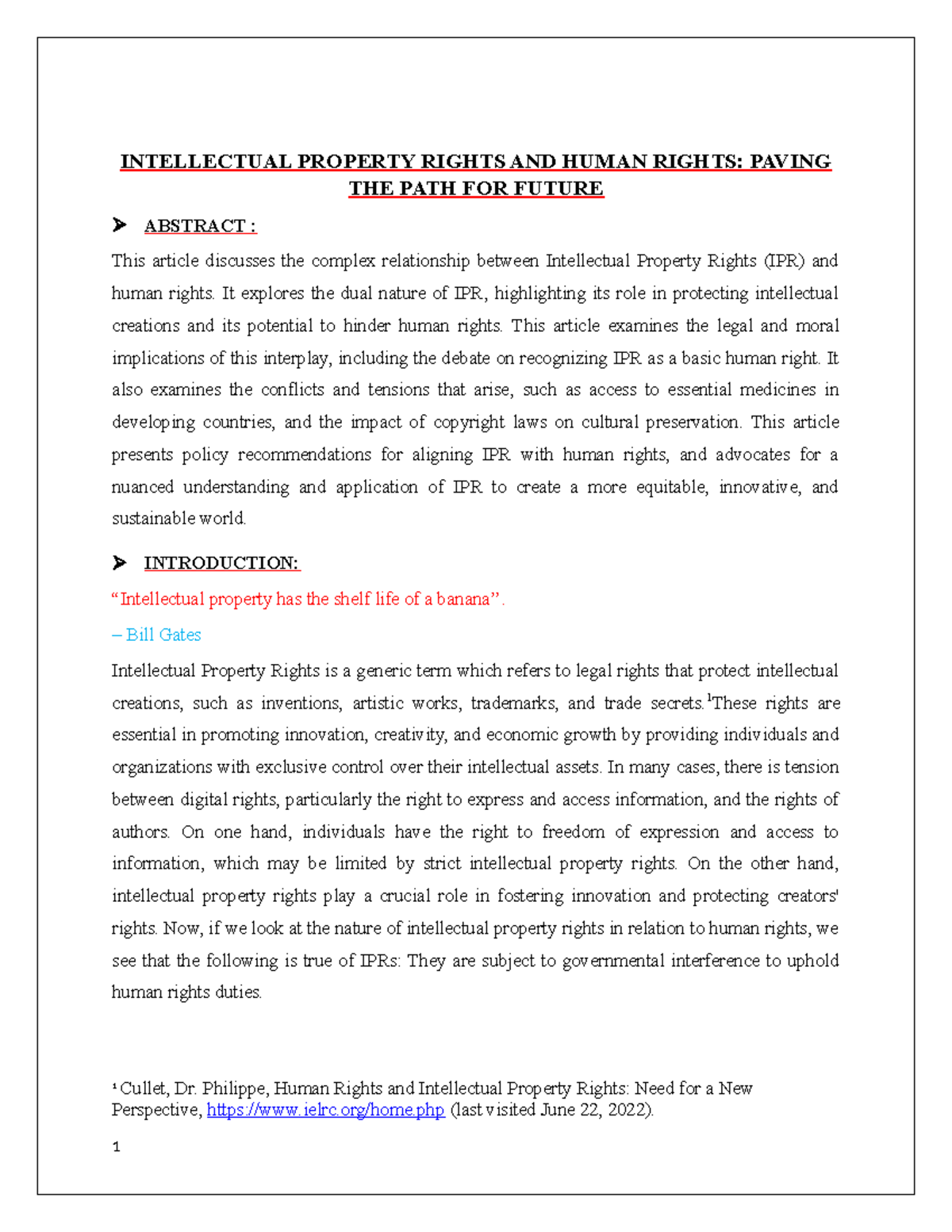 IPR and Human Rights - Gayfaufu - INTELLECTUAL PROPERTY RIGHTS AND ...