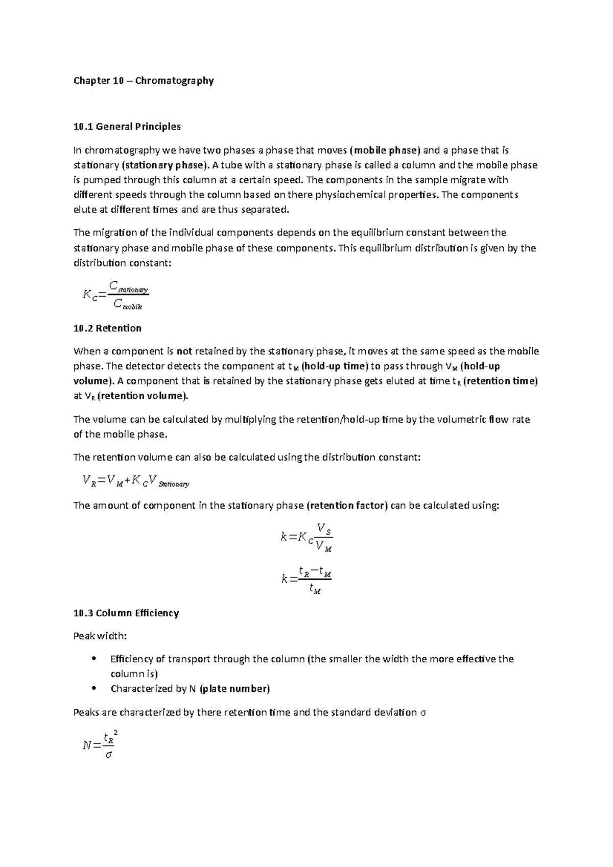 Chapter 10 Chromatography Chapter 10 Chromatography 10 General