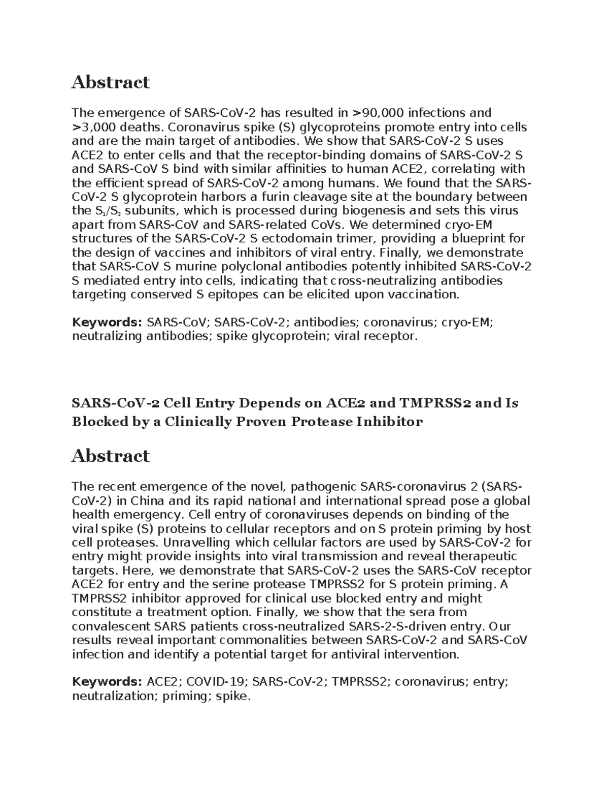 Abstract on covid - Summary Medical Biochemistry and Molecular Biology ...