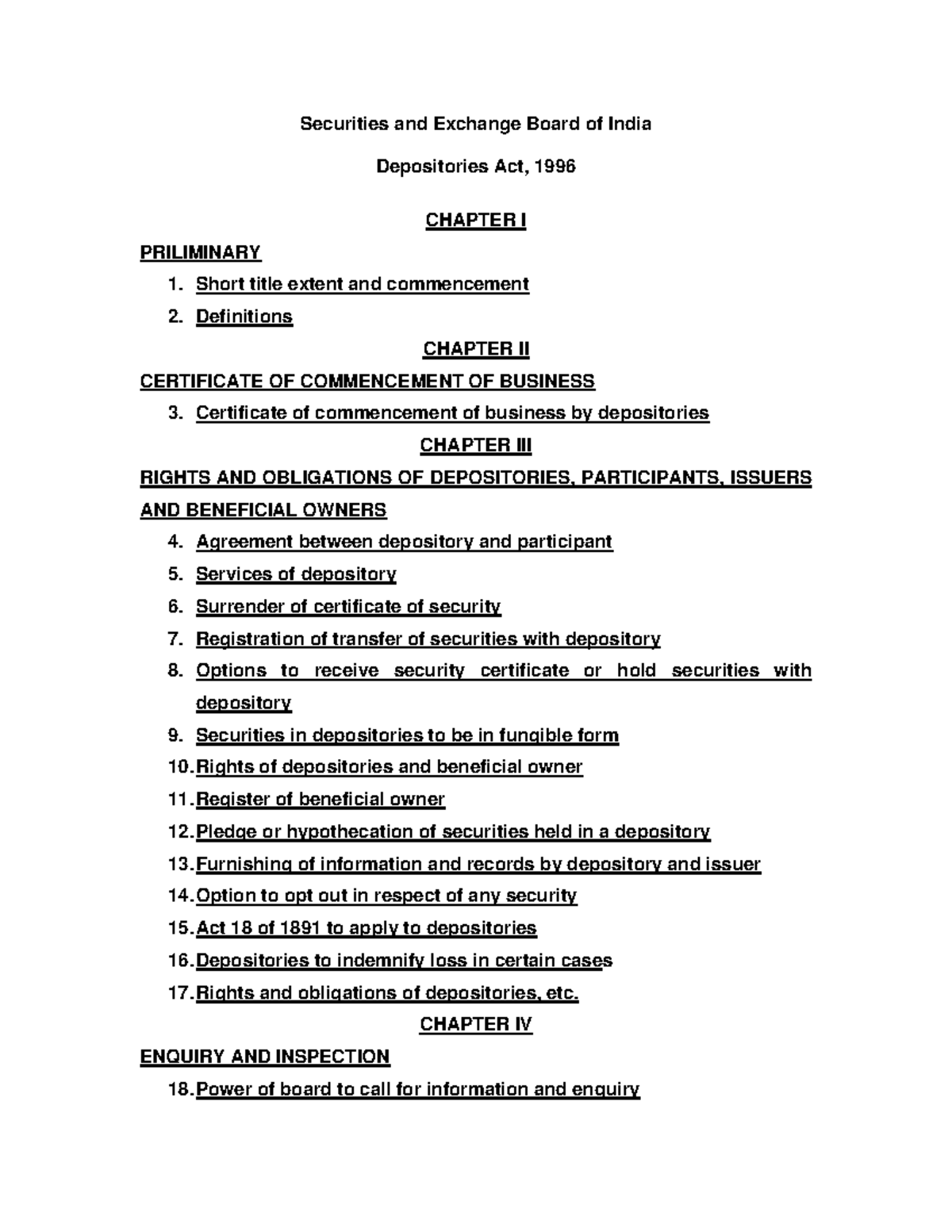 Depositories Act - Notes - Securities and Exchange Board of India ...