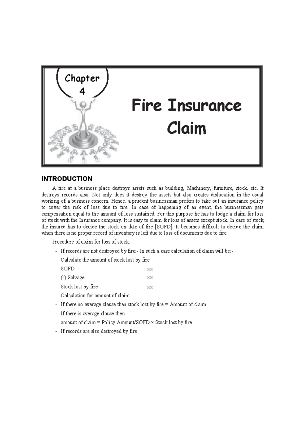 Fire Insurance Claim FA II1643715404 INTRODUCTION A fire at a