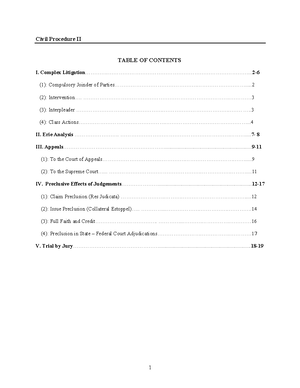 Civil procedure - Jurisdiction: i. Personal Jurisdiction: Waivable 1 ...