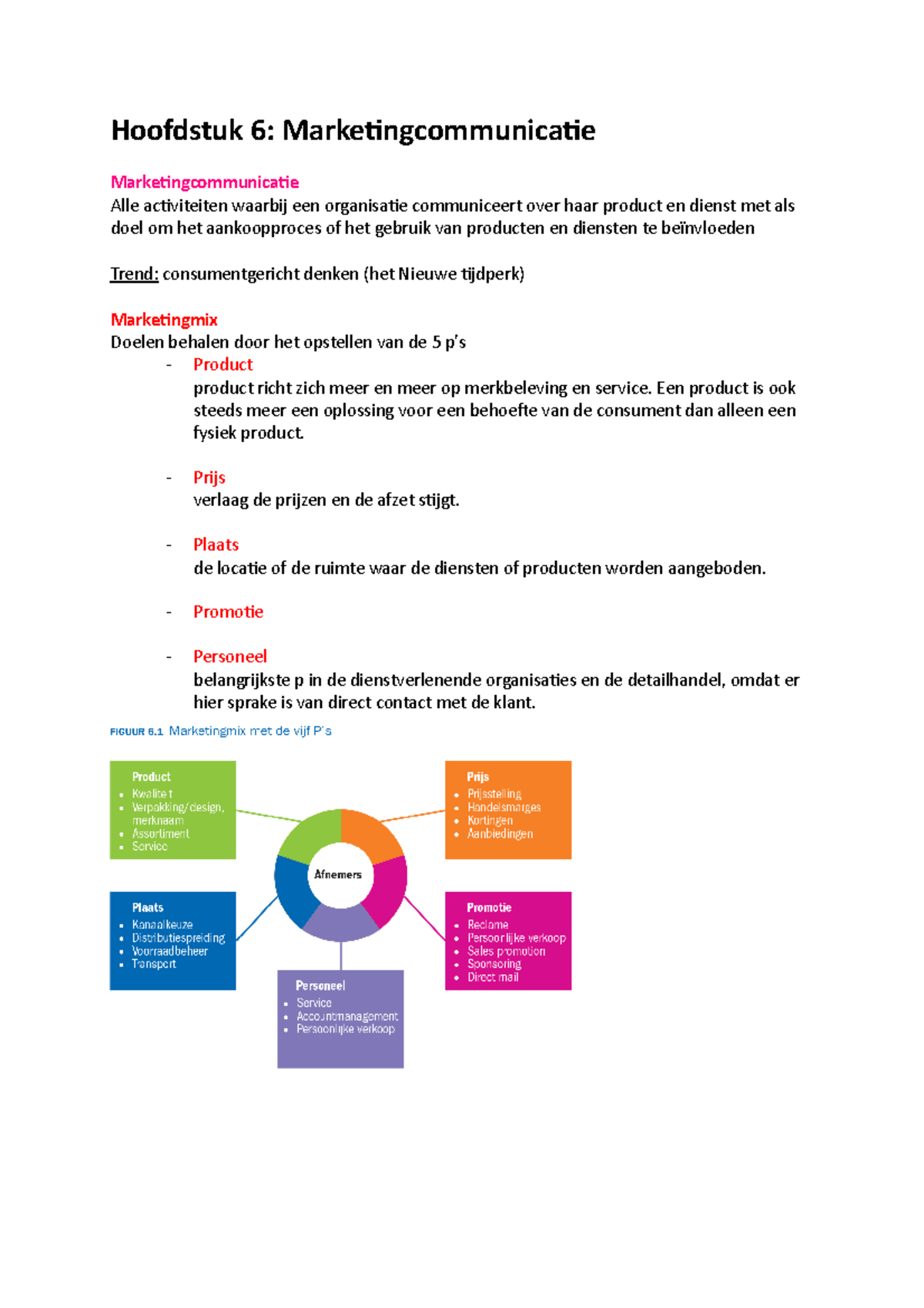 Samenvatting Communicatie Handboek - Hoofdstuk 6: Marketingcommunicatie ...