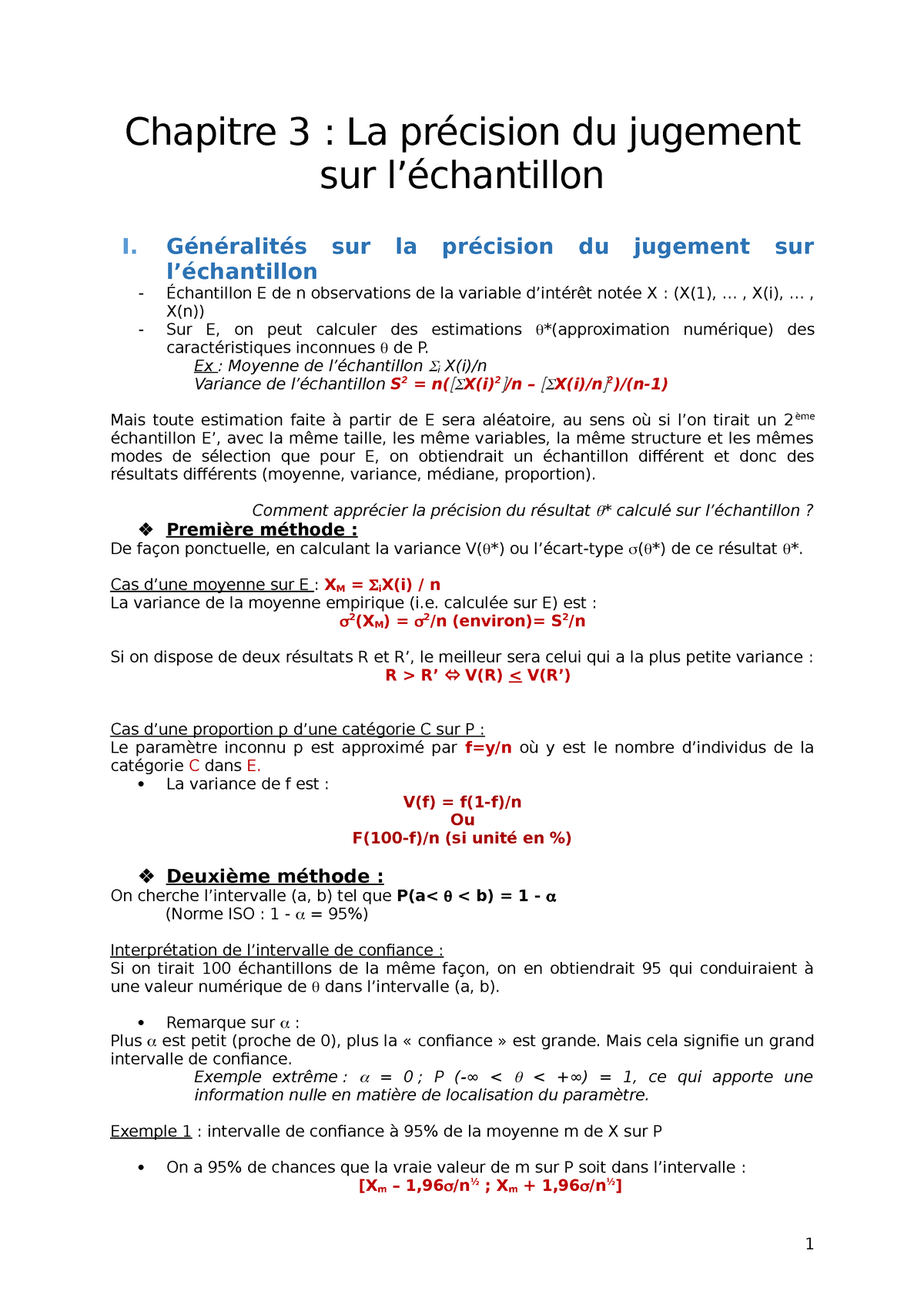 Stats Ch3 Precision Du Jugement Analyse De Donnees Appliquees A La Studocu
