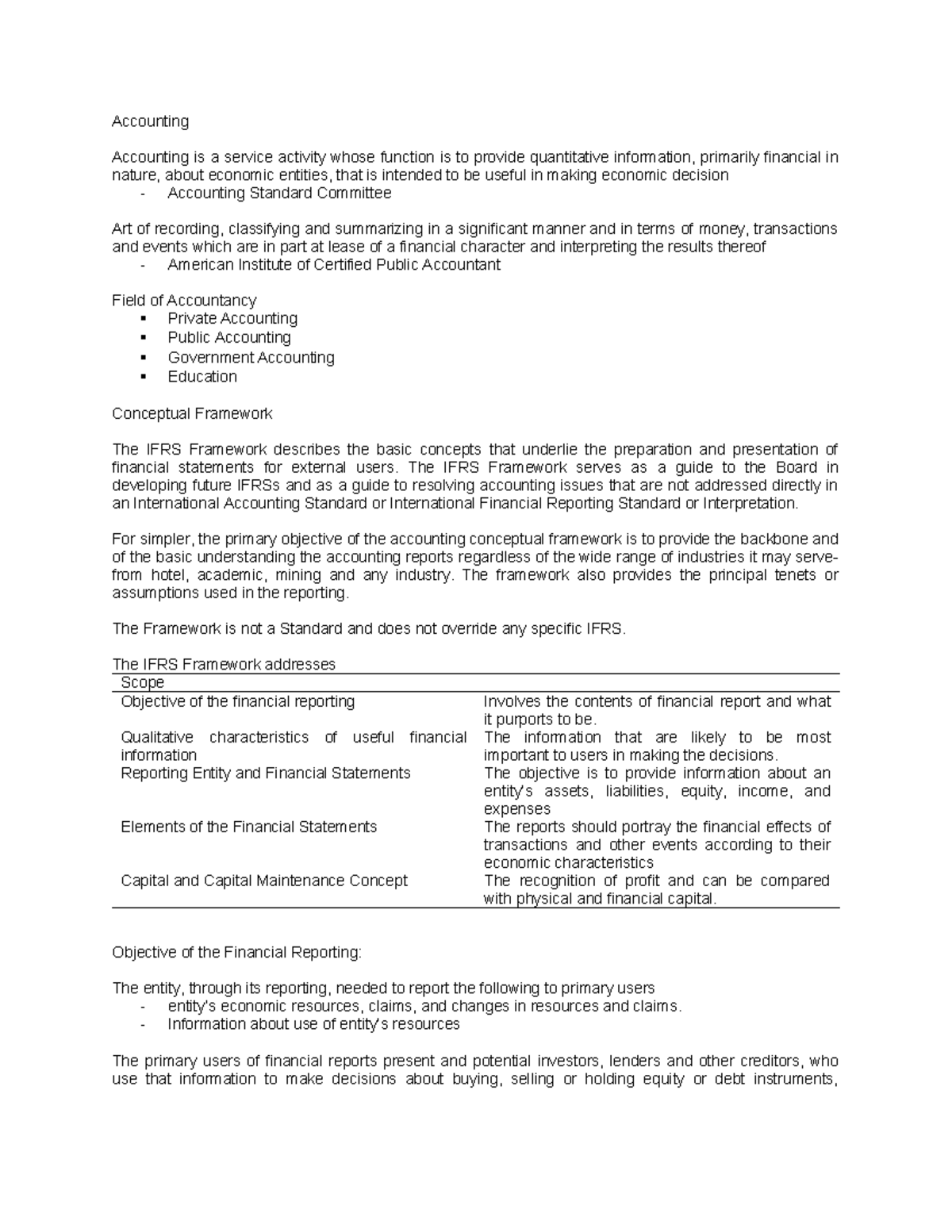 Basic-Accounting-Reviewer - Accounting Accounting is a service activity ...