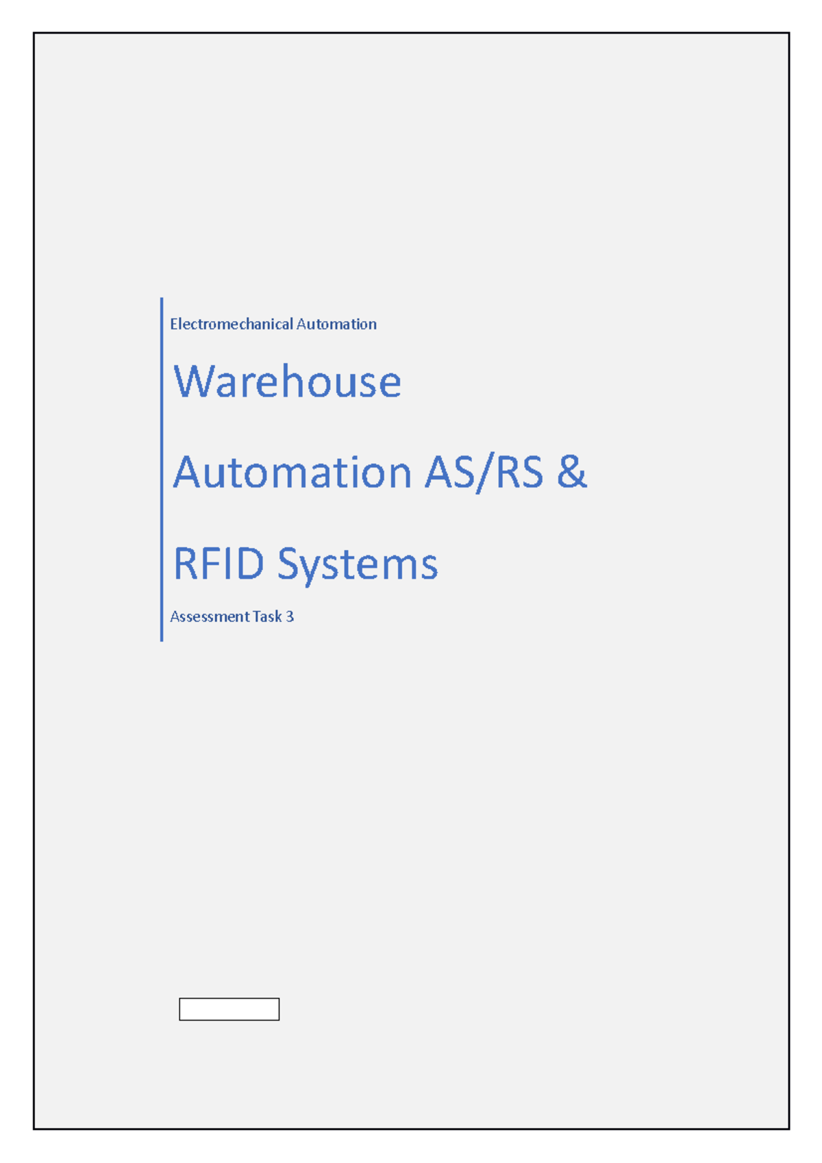 EMA Assignment 3 - Final Report - Electromechanical Automation ...