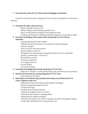 Andrew davis - Vsim - Mental Health Case: Andrew Davis Documentation ...