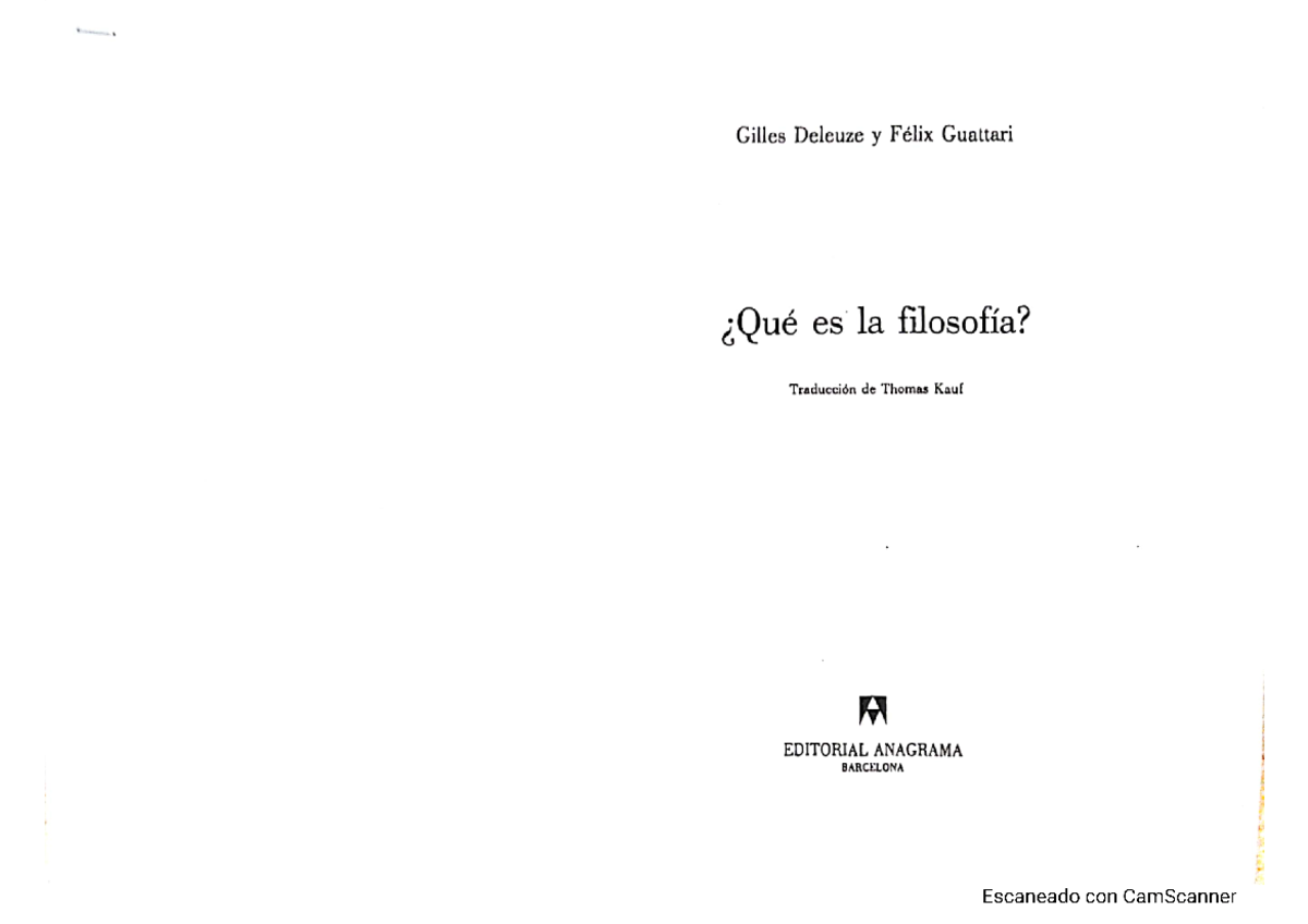 4- Deleuze Y Guattari - Textos De La Materia Filosofía I En Formato Pdf ...