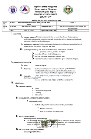 Lesson PLAN NO. Breezes and Monsoons - Teacher RAYMOND M. ESPEDION ...