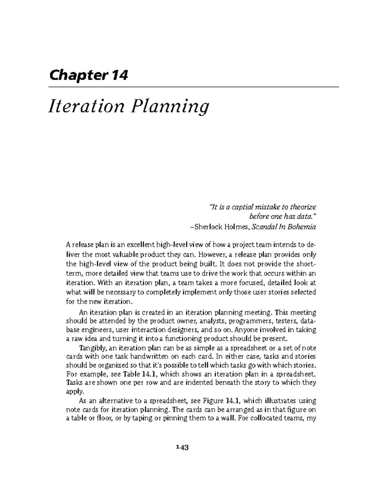 Agile Estimating and Planning Capitulo 14 - 143 Chapter 14 Iteration ...