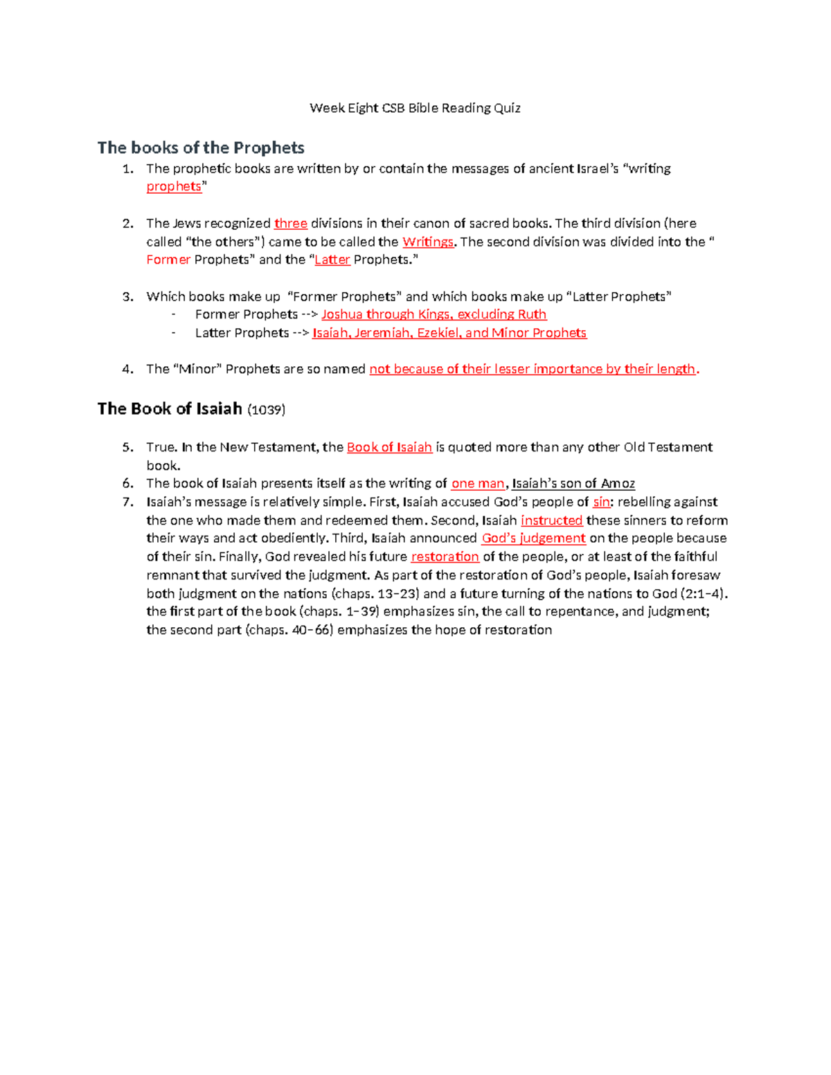 08 CSB Study Guide Prophets Isaiah-Lamentations - Week Eight CSB Bible ...