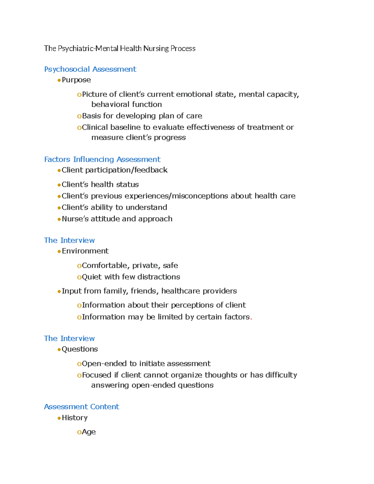 The Psychiatric-Mental Health Nursing Process - The Psychiatric-Mental ...