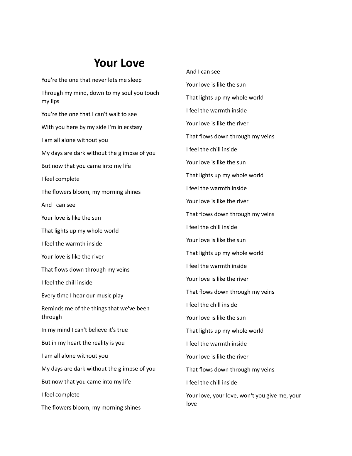 your-love-a-love-song-to-remember-your-love-you-re-the-one-that