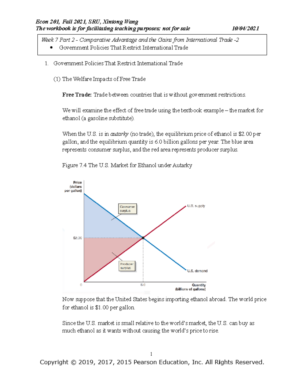 Econ Workbook Week 7 Part 2 Fall 2021 - The workbook is for ...